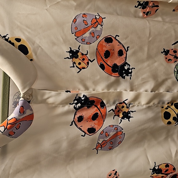 Modcloth ladybug blouse - Picture 3 of 6